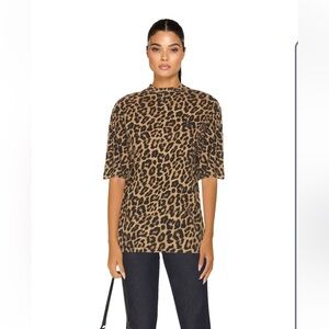 Anine Bing Animal Print Top - Brown and Black